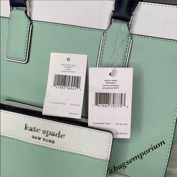 Kate Spade Leather Satchel Crossbody / Wallet Set - Picture 12 of 14